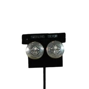 Vintage Sterling Conch Clip On Earrings